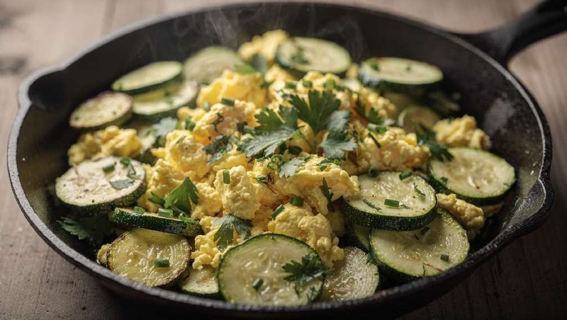 Salteado de Calabacín con Huevos